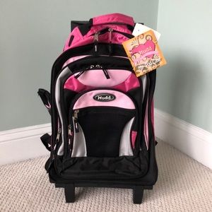 Backpack with Wheels (pink and black)